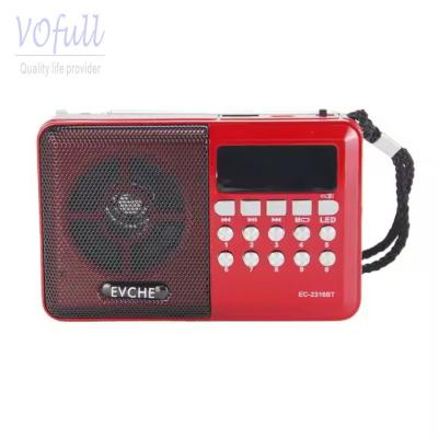 China Portable Rechargeable AM/FM Radio with Built In Speaker Coffee Color for sale