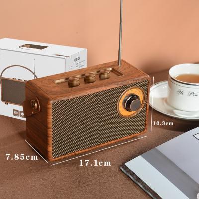 China FM/MW/SW 3 Band Portable Radio Player Rechargeable Battery Pack Wooden and Coffee Design for sale