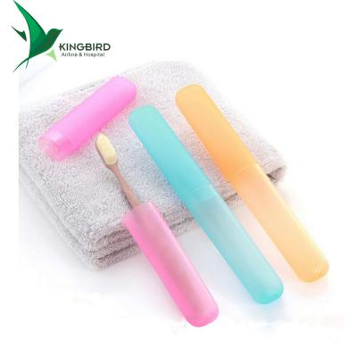 China Hotel Travel Airline SPA Disposable Plastic Portable Travel Toothbrush Box for sale