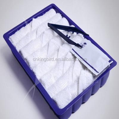 China 100% Cotton Disposable Hand Towel / One Time Use Hot Towels For Restaurants Airline Rolled Towels for sale