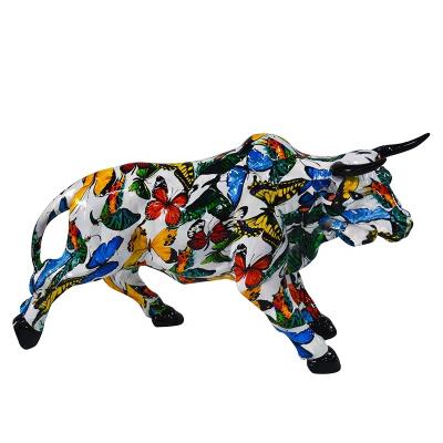 China Home Item 2021 Hot Animal Rhinoceros Interior Decoration Cow Animal Decor Handwork OEM Luxury Handmade Art Craft for sale