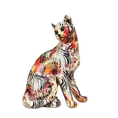 China New American style fashion Cat Custom gifts and crafts resin figurine animal cool statue resin animal mold for sale