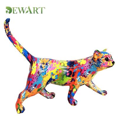 China Hot Selling Animal Style Africa Cat Statues For Home Decoration Polyresin Cat Christmas Gifts Customize Art for sale