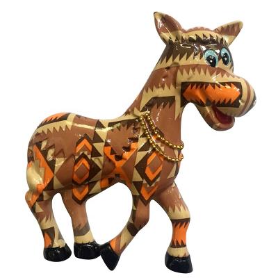 China Global Cute Animal Gifts Art Polyresin Donkey Statue Sculpture Box Fridge Magnet Souvenir Craft Display Souvenir Action Figurine for sale