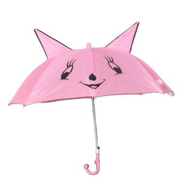 China Cute Kids umbrellas with logo prints custom made straight umbrella with safety manual open and close for kids to use for sale