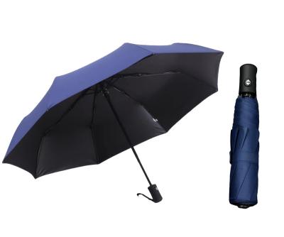 China Luxury Fashion travel rain branded logo print portable 3 fold auto sun shade promotional custom fold automatic umbrella with logo for sale