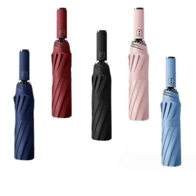 China Novelty special auto open close fully automatic travel promotion 3 folding UV protection umbrella for sale