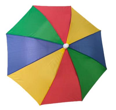 China Cute Promotional customized colorful mini small foldable rain sun head umbrella compact custom logo printed umbrella hat for sale