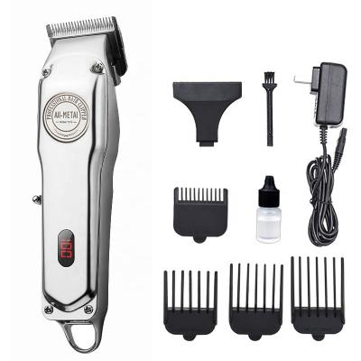 China Hotel All Metal Hair Salon Professional USB Clippers Rechargeable Cordless Hair Trimmers and Professional Clippers Barber Clippers for sale