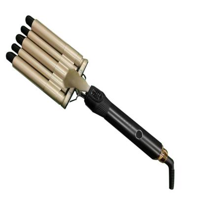 China Popular Ceramic Quintuple Barrel LED Display Ionic Curling Hair Curler for sale