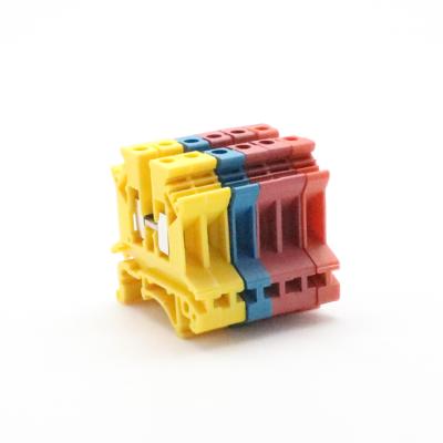 China Wire connecting CNBX factory price UK din waterproof rail electrical plastic spring 4pin 3.5mm terminal block for sale