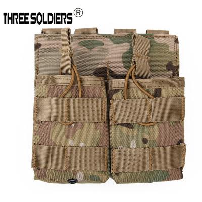 China 1000D Nylon Utility Double Magazine Pouch Mag Pouch For 7.62 Tactical Vest Hunting for sale