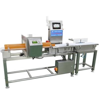 China Sensitivity Adjustment Food Sausage Conveyor Weigher And Checker Online Metal Detector for sale