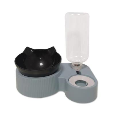 China Automatic Cat Food Bowl Dispenser Stored Anti Spill Water for sale