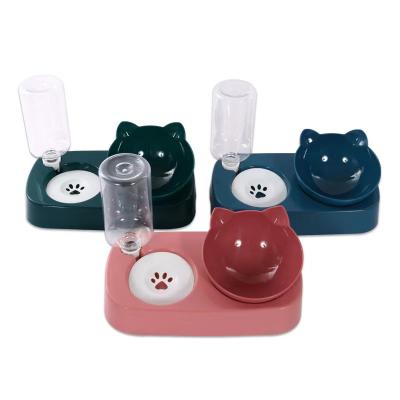 China Pet Supplies Stocked Automatic Water Dispenser Food Bowl Cat Bowl for sale