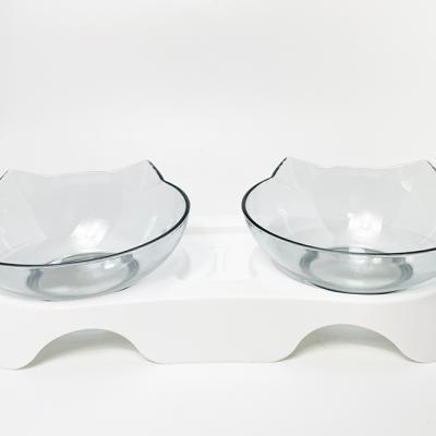 China Cats Pet Bowl Water Drinking Bowl Transparent And Easy To Clean for sale