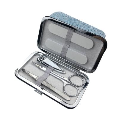 China Professional Nail Leather Care Stainless Steel +PU Carbon Steel Clippers Manicure Pedicure Set With PU Leather Package for sale