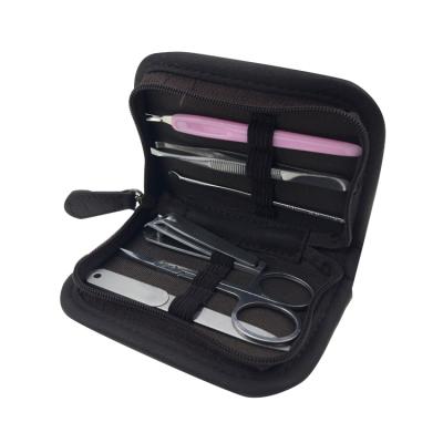 China 6Pcs Personal Care Products Manicure Set Stainless Steel Manicure Set Harris Tweed Manicure Kit for sale