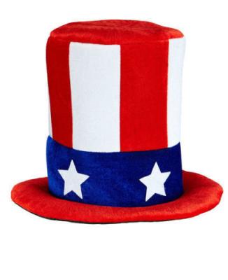 China Hot Costumed American Star Stripes USA Party Hat Top Uncle Sam for sale