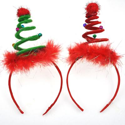 China Luxury Hair Decoration LED Ladies Christmas Tree Spring Santa Christmas Hat Headband Fancy Dress For Kids Party Headbands for sale