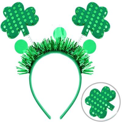 China Cute St Patrick's Day Headband Clover Headband For Irish Party Props 3 Styles KP1046 for sale