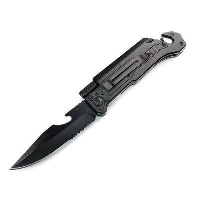 China With Lighter Cs Go Multifunctional Survival Folding Knives Tactical Pocket Knife With Igniter And LED Light for sale