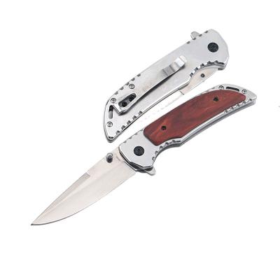 China New Stainless Steel Open Wood Outdoor Swivel Swivel Handle Open Hunting Knife For Men's Camping for sale