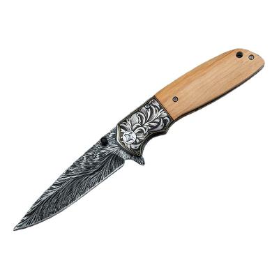 China Swivel Open YJXJ Damascus Disaster Buys Hunting Knife Survival Tactical Knives With Belt Clip for sale