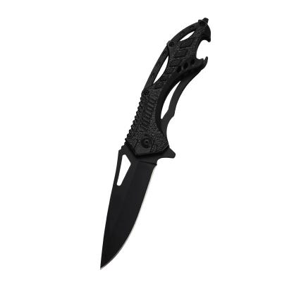 China Black Colored Aluminum Belt Clip OEM Handle Knives Hunting bolsillo q9 navajas de bolsillo survival for camping for sale