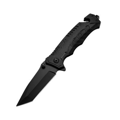 China Clip.black Coating Black Steel Aluminum Handle Outdoor Belt Clip Camping Survival OEM 3cr13 Blade Tactical Knives for sale