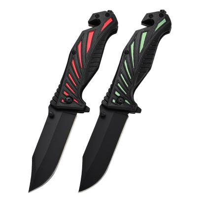 China Wholesale Clip.Surface oxidation treatment 3cr13 blade handle camping survival outdoor black steel aluminum knife with belt clip for sale