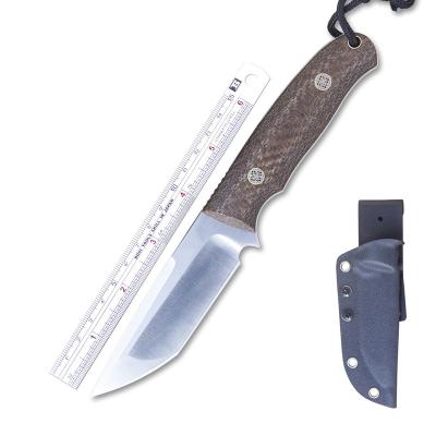 China Wholesale Non-variable D2 Small Pocket Fixed Blade Hunting Knife For Camping Self Defense With Knife Sheath for sale