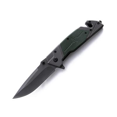 China Wholesale Thumb Button Pocket 3CR13 Survival Group of Ten Steel Handle Hunting Tactical Knife With Thumb Button FOR SALE for sale