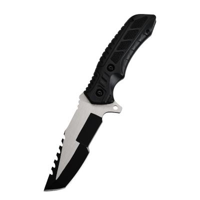 China With Knife Case YJXJ Wholesale Rubber Plastic Handle Blade Tactical Fixed Knife With Knife Case For Hunting for sale