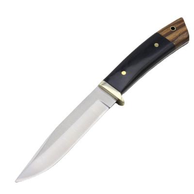 China Non-variable Customizable Wooden Handle Outdoor Camping Survival Straight Hunting Knife for sale