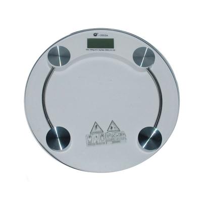 China High Quality Body Weight Measure Round Transparent Electronic Weight Scale Human Body Digital Display Bathroom Fat Scale 180kg for sale