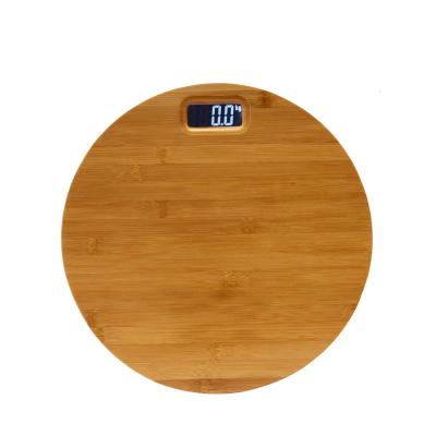 China High Quality Round Body Weight Measurement Log Digital Display Weight Bamboo Body Fat Scale Personal Bathroom Scale for sale