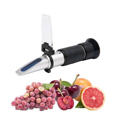 China 0-40% Portable Handheld Aluminum Chemical Fruit Food Cup Liquid Concentration Sugar Tester Refractometer Brix Sugar Meter for sale