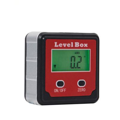 China Mini Precision 2 LCD Backlight Digital Display Angle Goniometer Angle Meter Red Head Electronic Measure Finder Box Meter Level Inclinometer for sale