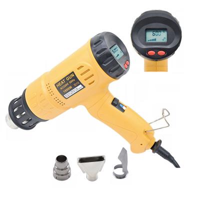 China 1800W Mini Industrial Adjustable Intelligent Smart Shrink Digital Display Cool/Hot Air Film LCD Heat Gun Pneumatic Hot Gun for sale