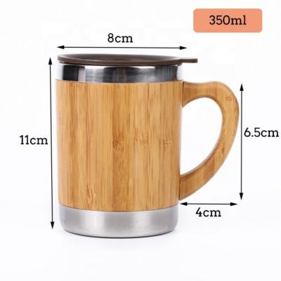 China Sustainable Modern New Design Low Price Bamboo Bottle 304 Stainless Steel Thermos for sale