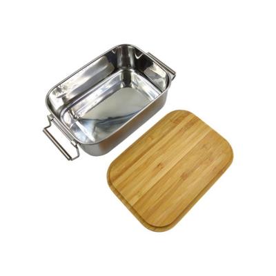 China Sustainable Appearance Reasonable Price Large Rectangle Stainless Steel Thermal Sensitive Lunch Box for sale