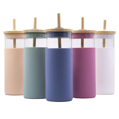 China Viable Fashion Design Competitive Price Attractive Glass With Straw Tumbler for sale