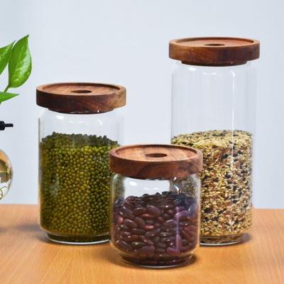 China 2021 viable hot sale wholesale price small glass storage jar cork for sale