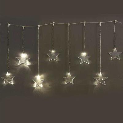 China Decorative Star Christmas Festival Lamp Star LED Lights Curtain Light Lighting Decoration for sale