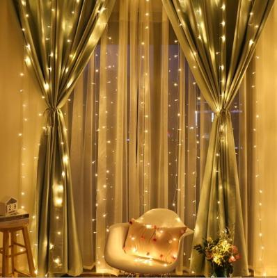 China 300 LED Window Curtain String Light Christmas Holiday Decoration Twinkle 3*3m Led Curtain Light Holiday Lighting Party Halloween for sale