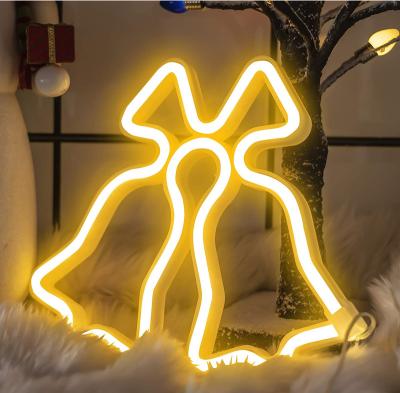 China Jingle Bell Neon Sign Decorative Led Indoor Decor Christmas Ring Bell Light Christmas LED Light For Living Room Birthday Party for sale