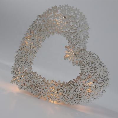 China Double Heart Ring White Lights LED Heart Wedding Decoration for sale