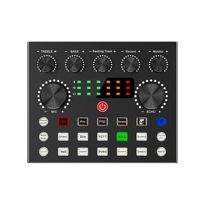 China V8s Sound Card Audio Interface Music Mixer Studio Recording USB External Professional Sing Live Broadcast V8 Plus 1000mAh Sound Card for sale