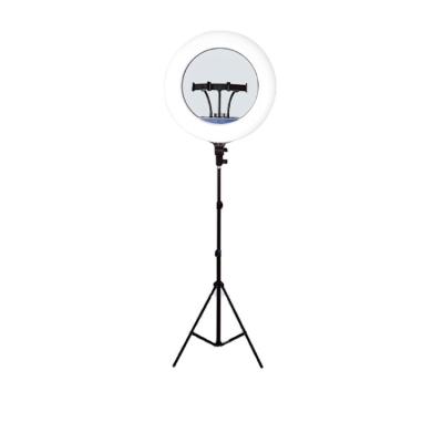 China Manufacturer hot selling PORTABLE 18 inch led round ring light to send small tripod for sale